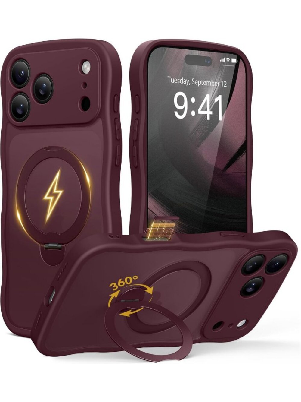 Magnetic iPhone 17 Pro Max Case with 360° Stand - Stylish & Functional for Women